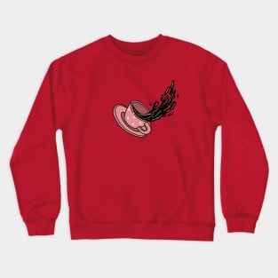 pink cup of coffee Crewneck Sweatshirt